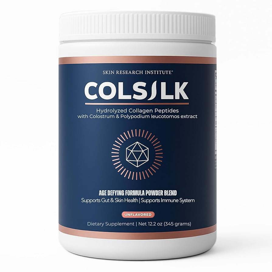 Colostrum supplement bottles showing trending 2025 products
